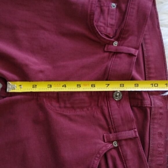 7 for All Mankind The Skinny Burgundy Cropped Jeans - Picture 12 of 16
